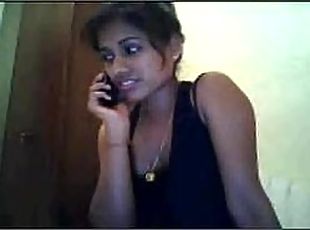 Desi girl on cam with phone